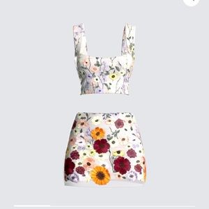 Finesse Madelyn Top & Skirt Set Size Medium